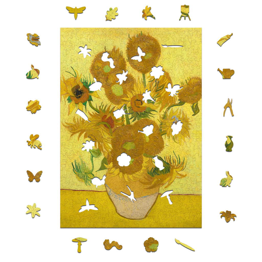 Drewniane puzzle A3 van Gogh Słoneczniki 300el