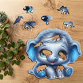 Puzzle Drewniane Premium dla dzieci Słonik 60 EL. Układanka PUZZLED
