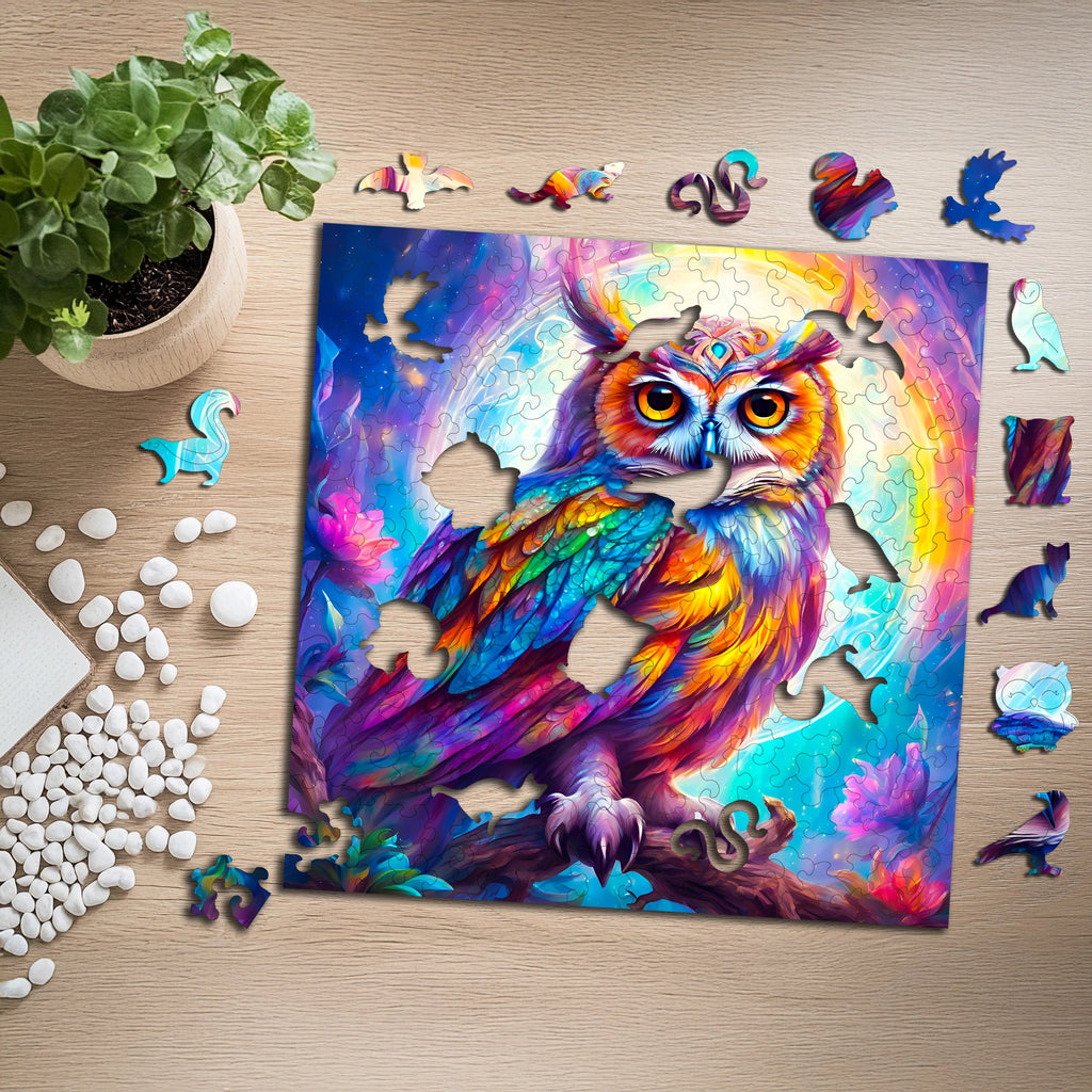 Puzzle drewniane PUZZLED Tajemnicza Sowa 145 elementów dla dorosłych