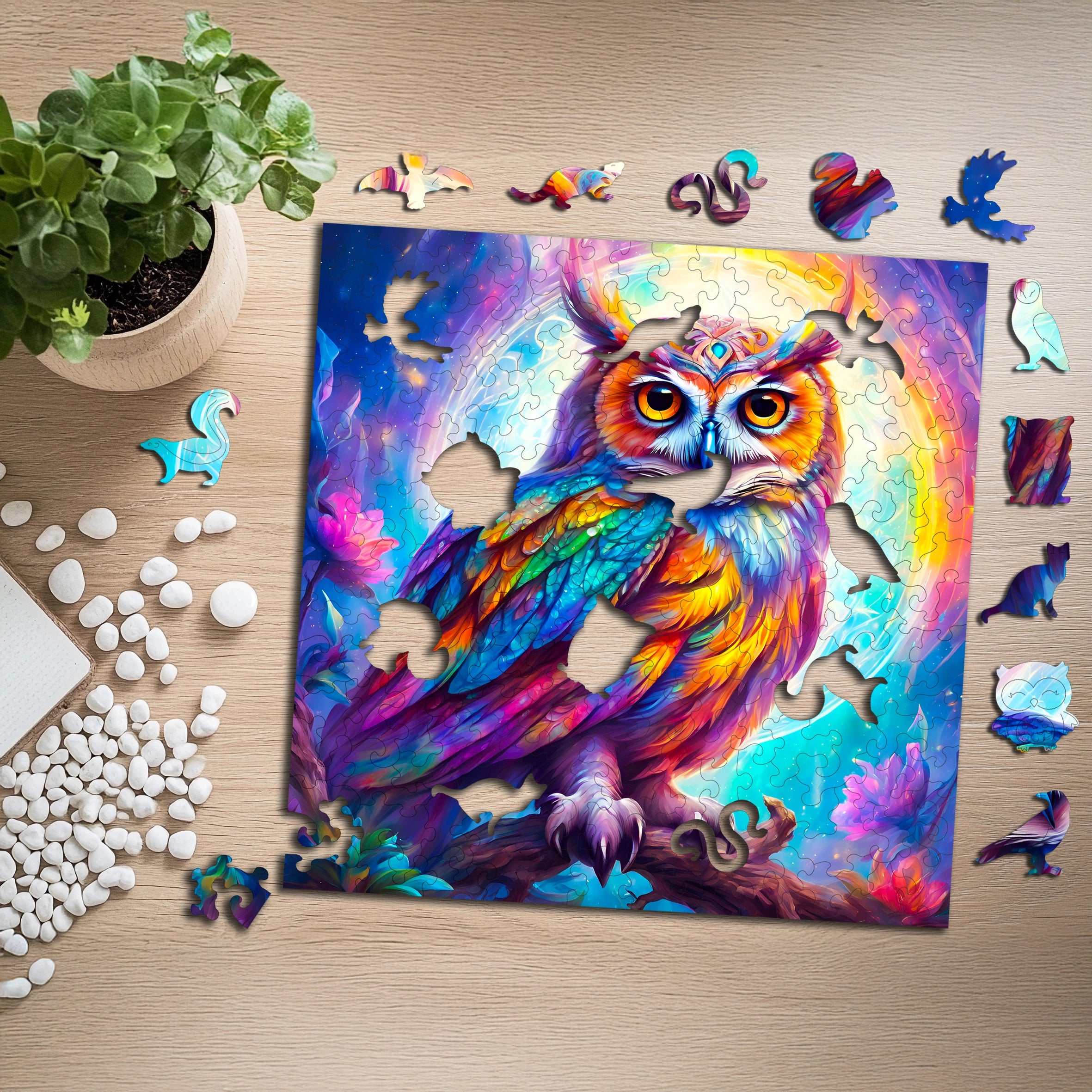 Puzzle drewniane PUZZLED Tajemnicza Sowa 145 elementów dla dorosłych