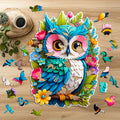Puzzle drewniane PUZZLED Sowa 305 elementów – układanka po obrysie dla dorosłych