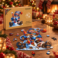 Puzzle Drewniane Krasnal z Bałwankiem – 180 elementów