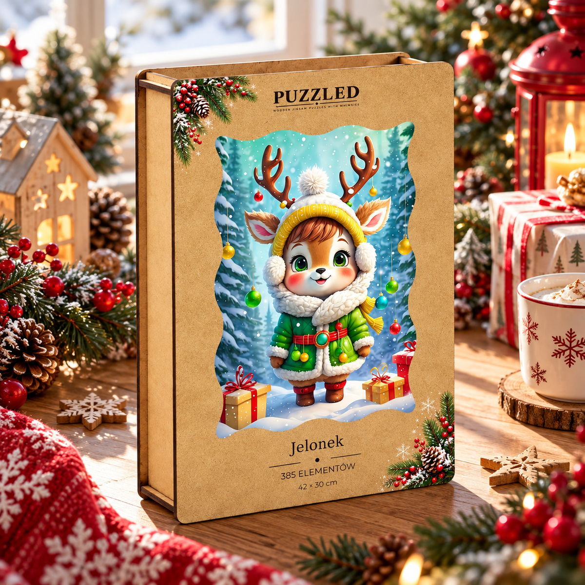 Puzzle Drewniane Jelonek – 385 elementów