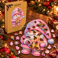 Puzzle Drewniane Krasnal z Piernikiem – 250 elementów