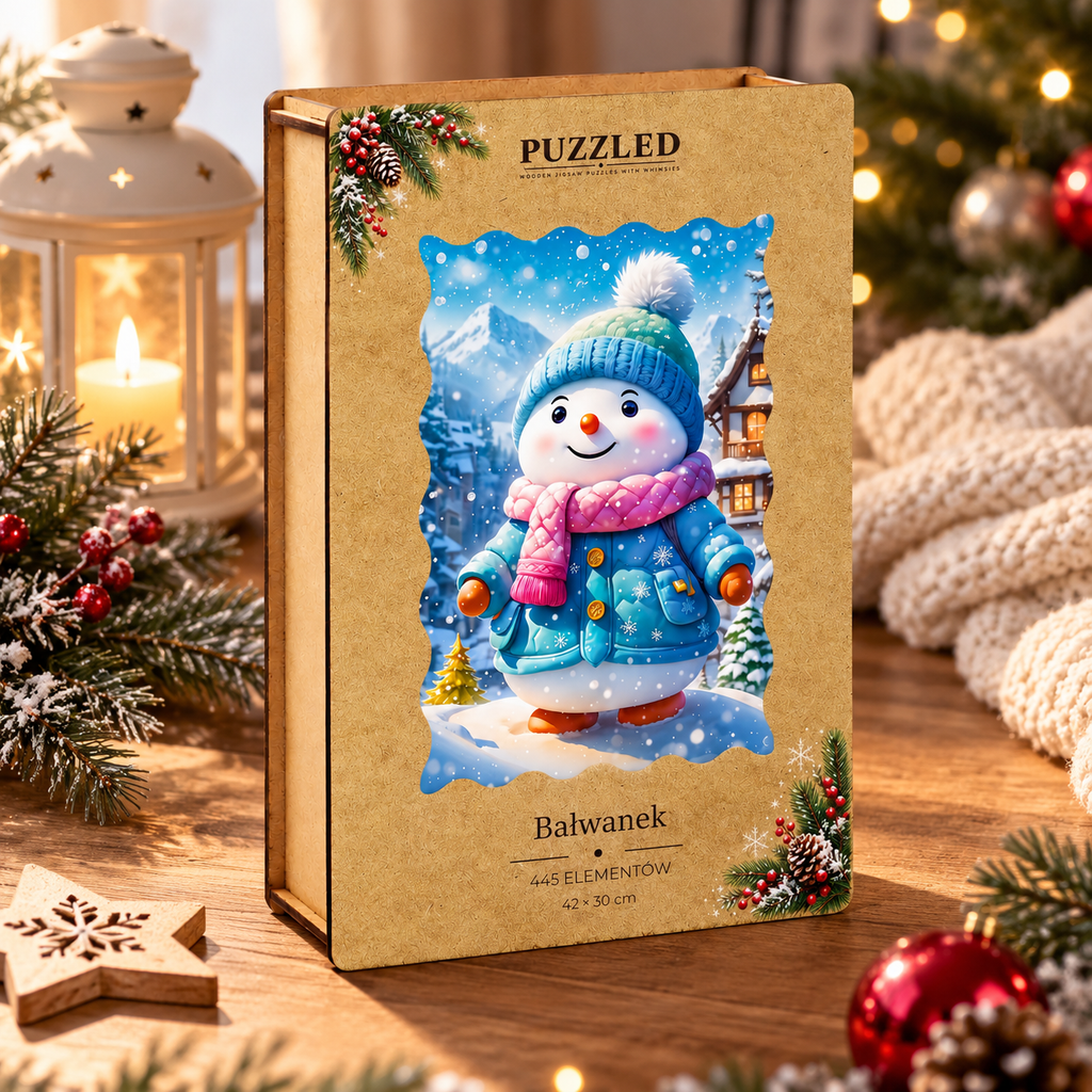 Puzzle Drewniane Bałwanek – 445 elementów