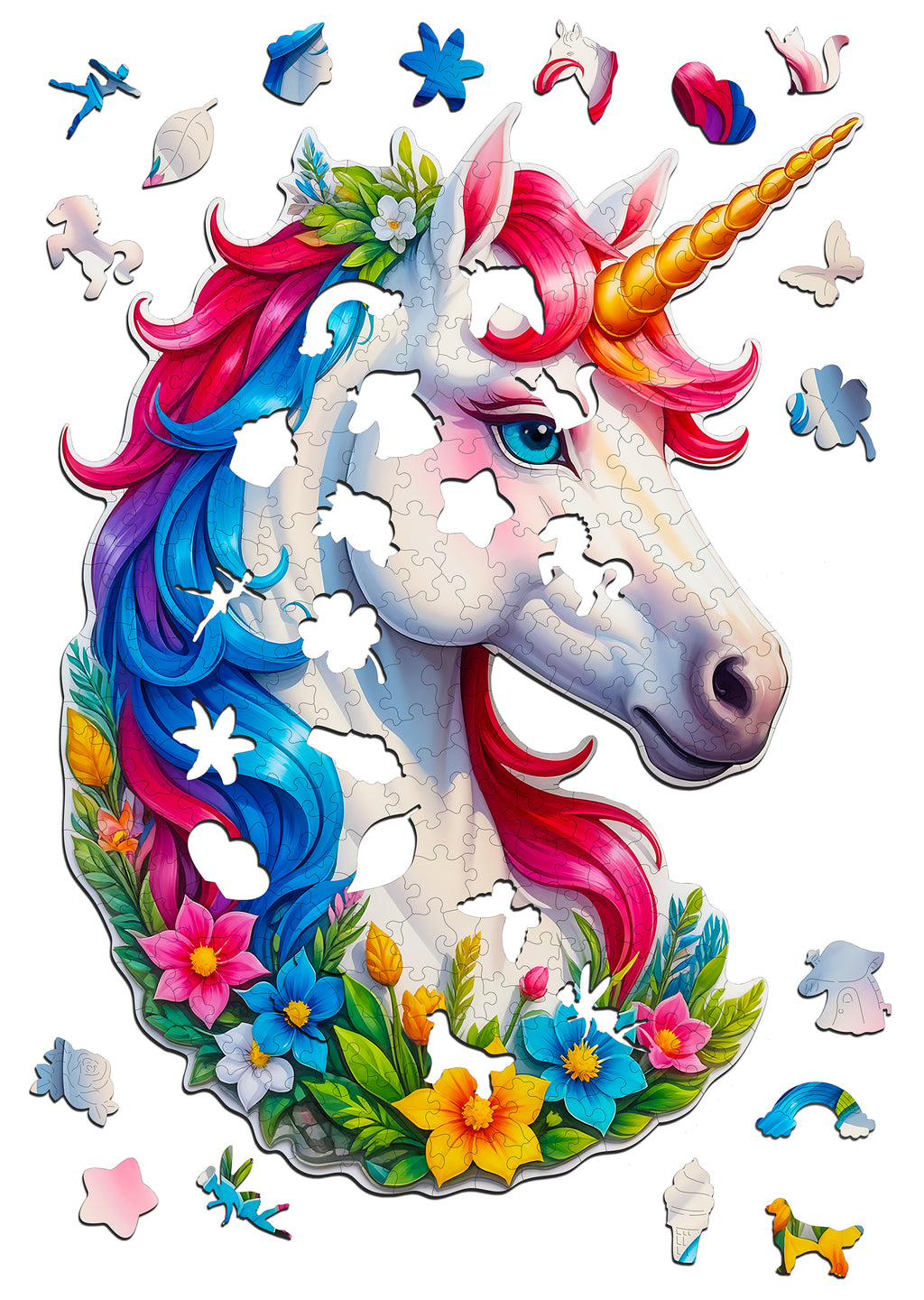 Jednorożec – Puzzle Drewniane Premium | 260 el. | PUZZLED
