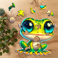 Puzzle Drewniane Premium dla dzieci Żabka 61 EL. Układanka PUZZLED