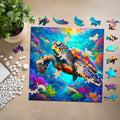Puzzle drewniane PUZZLED Spokojny Żółw 165 elementów dla dorosłych