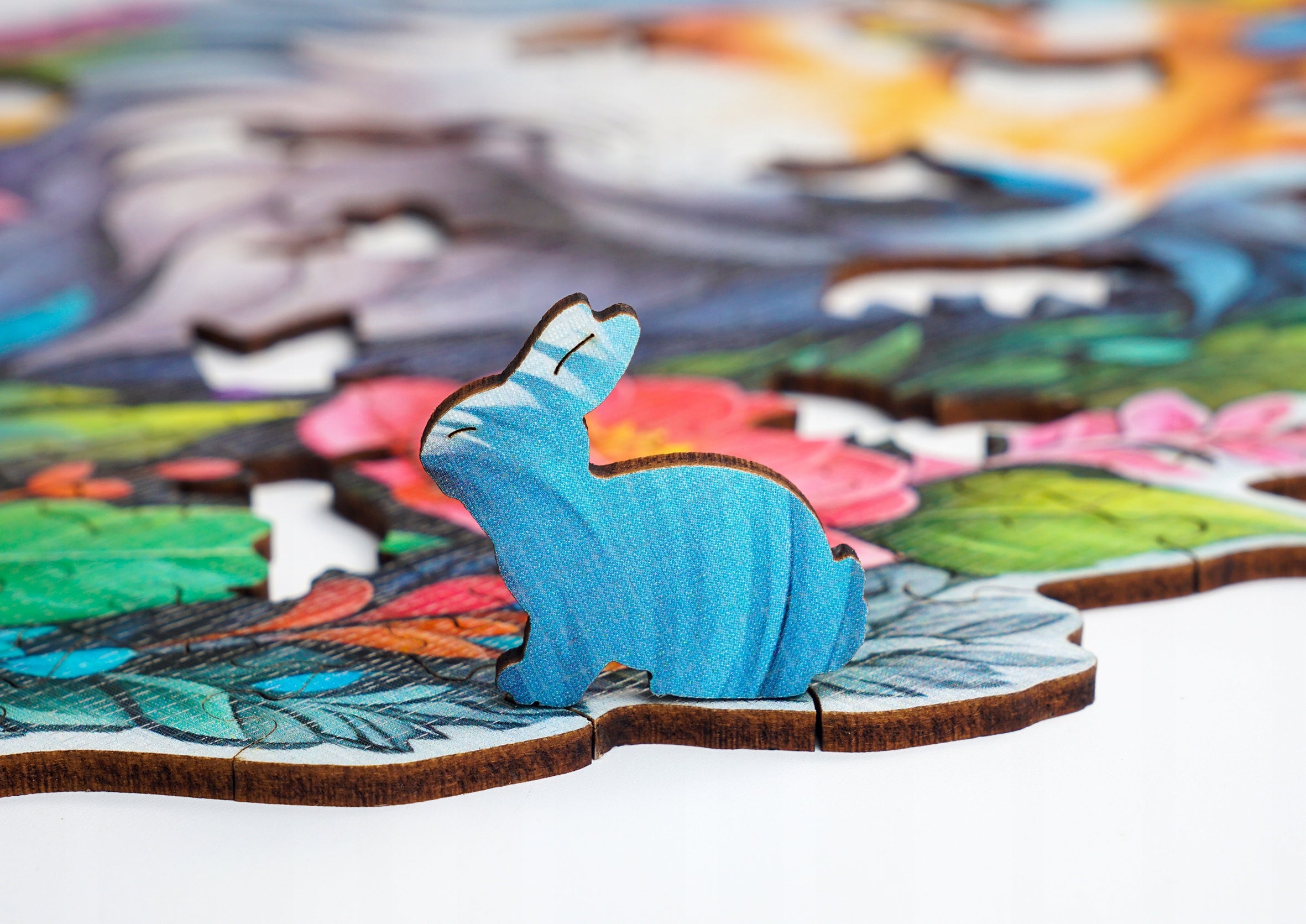 Puzzle drewniane PUZZLED Wilk 235 elementów – układanka po obrysie dla dorosłych