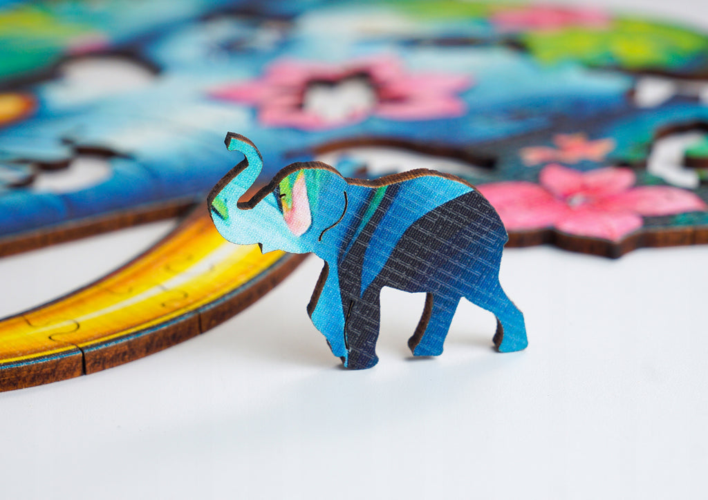 Puzzle drewniane PUZZLED Słoń 240 elementów – układanka po obrysie dla dorosłych
