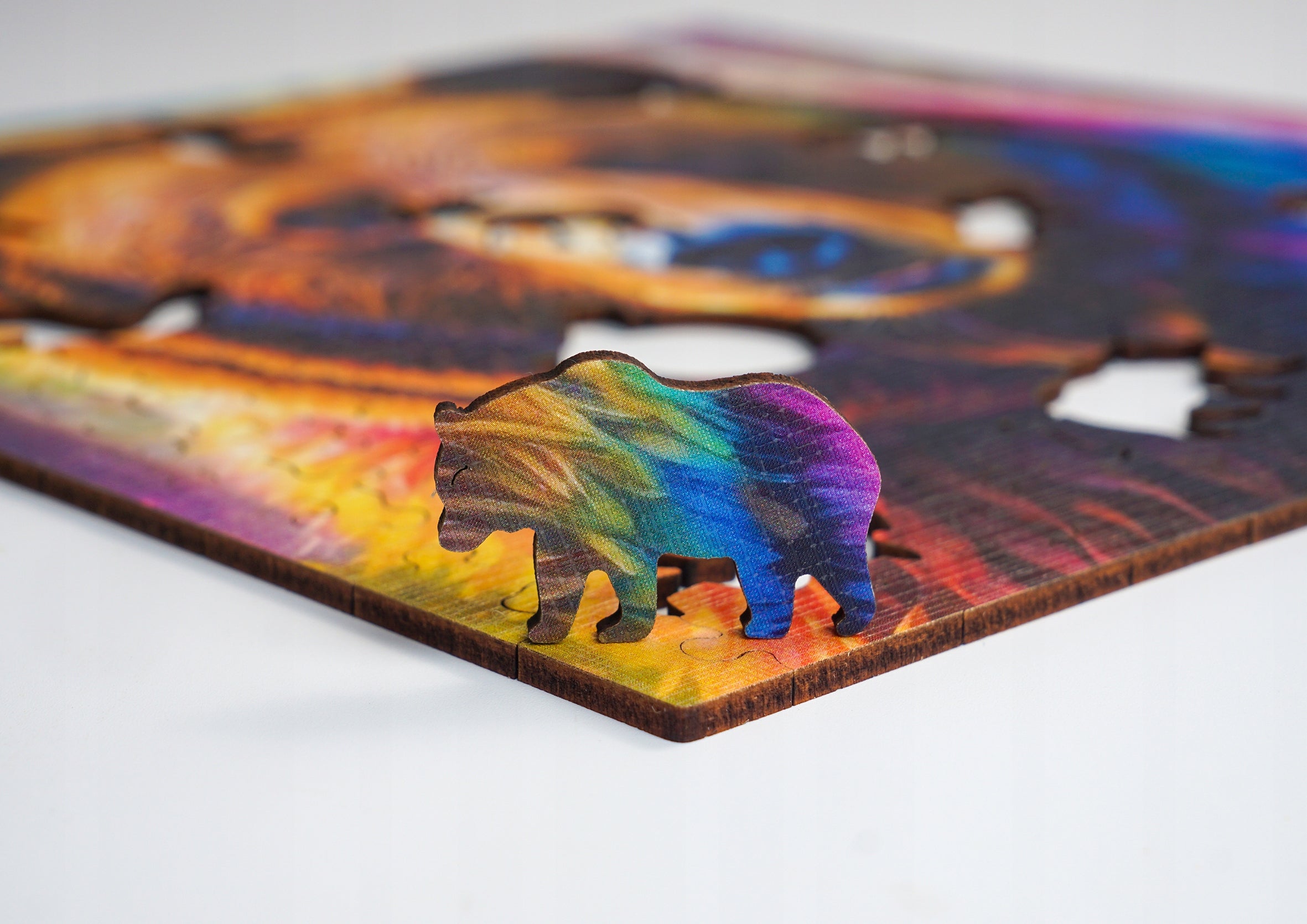 Puzzle drewniane PUZZLED Brunatny Niedźwiedź 155 elementów dla dorosłych
