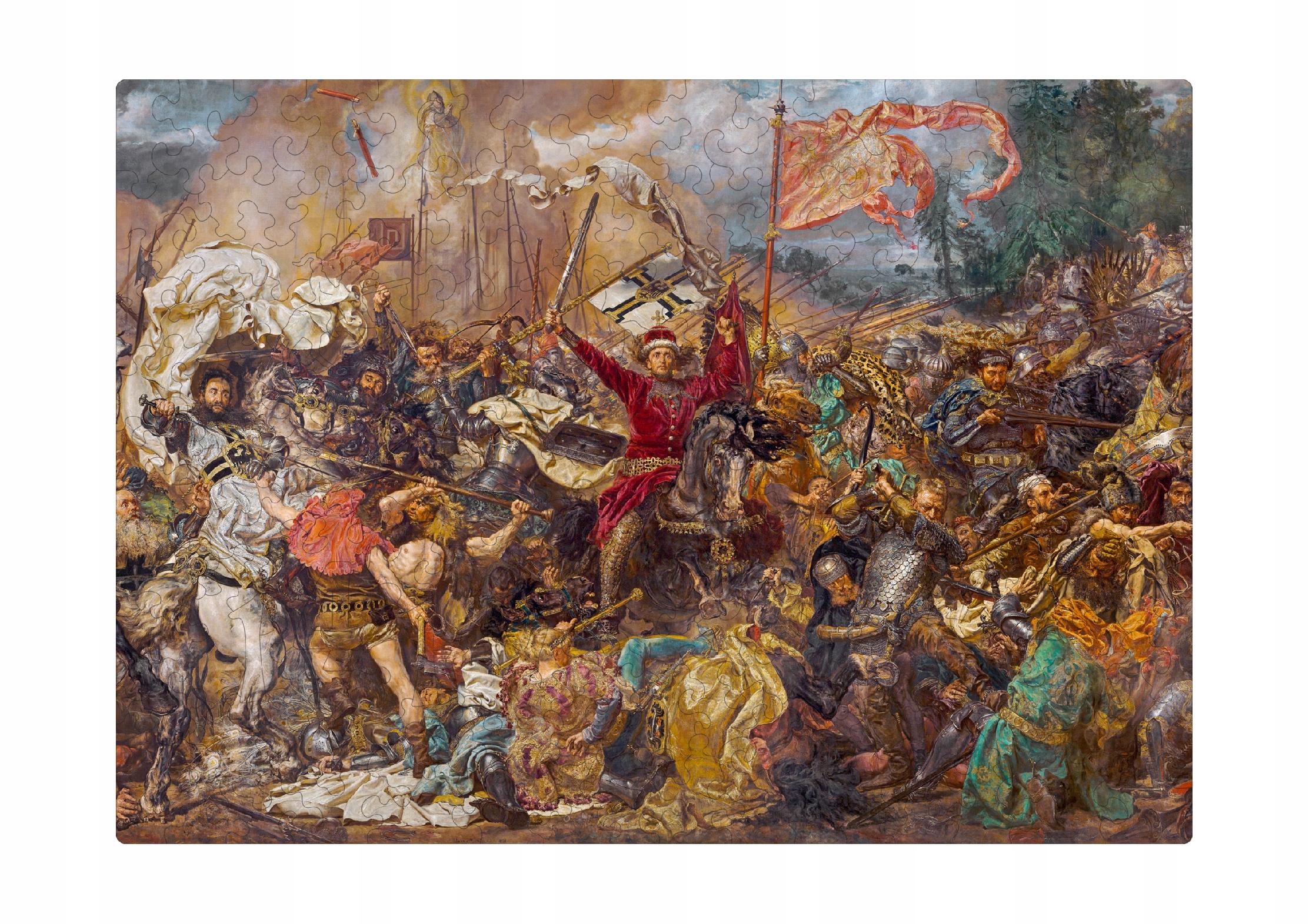 Puzzle Drewniane Bitwa Pod Grunwaldem Układanka Drewniana Prezent A4