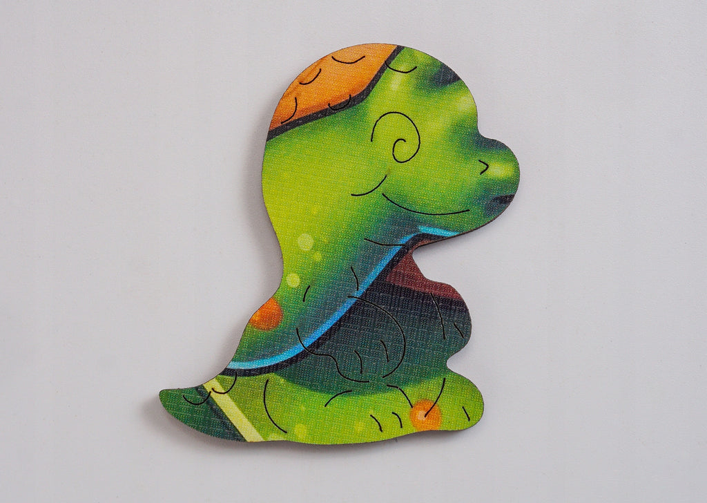 Puzzle Drewniane Premium dla Dzieci Wesoły Dinozaur 52 EL Układanka PUZZLED