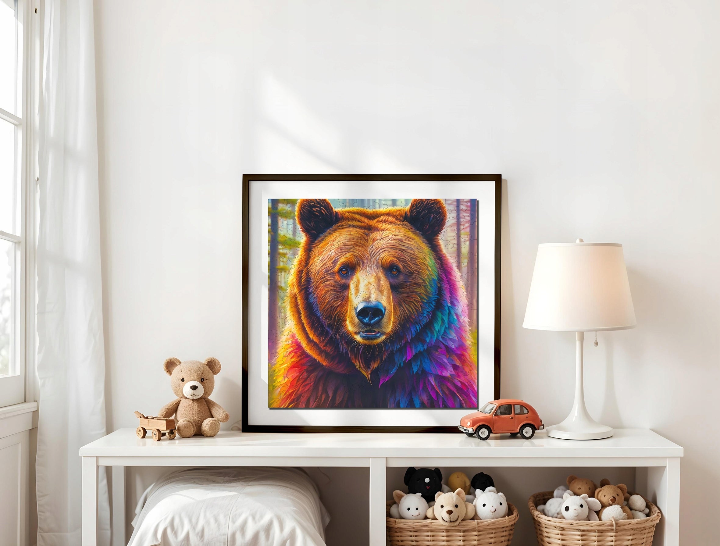 Puzzle drewniane PUZZLED Brunatny Niedźwiedź 155 elementów dla dorosłych