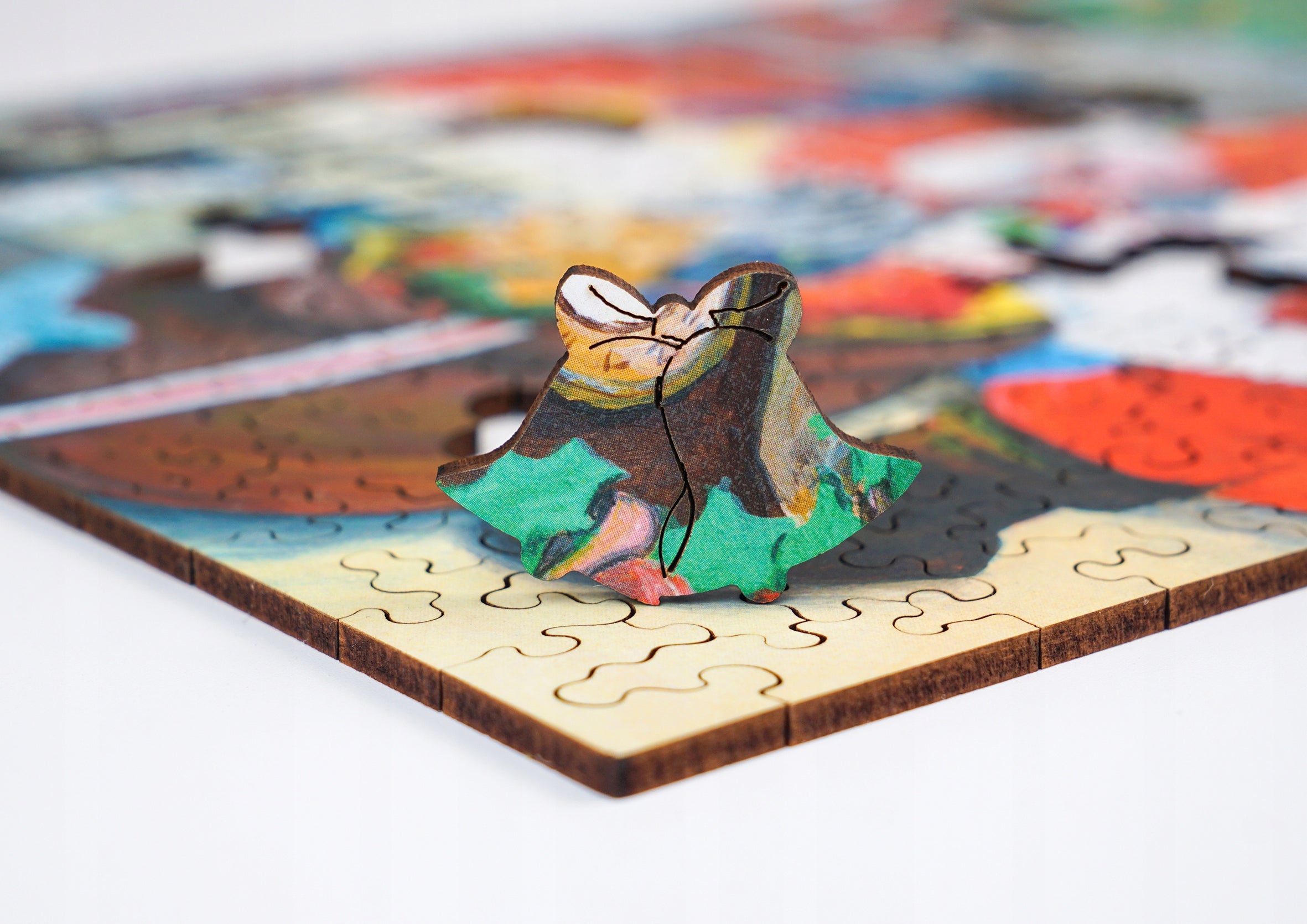 Puzzle Drewniane Święty Mikołaj Układanka Świąteczna A4 230 Elementów
