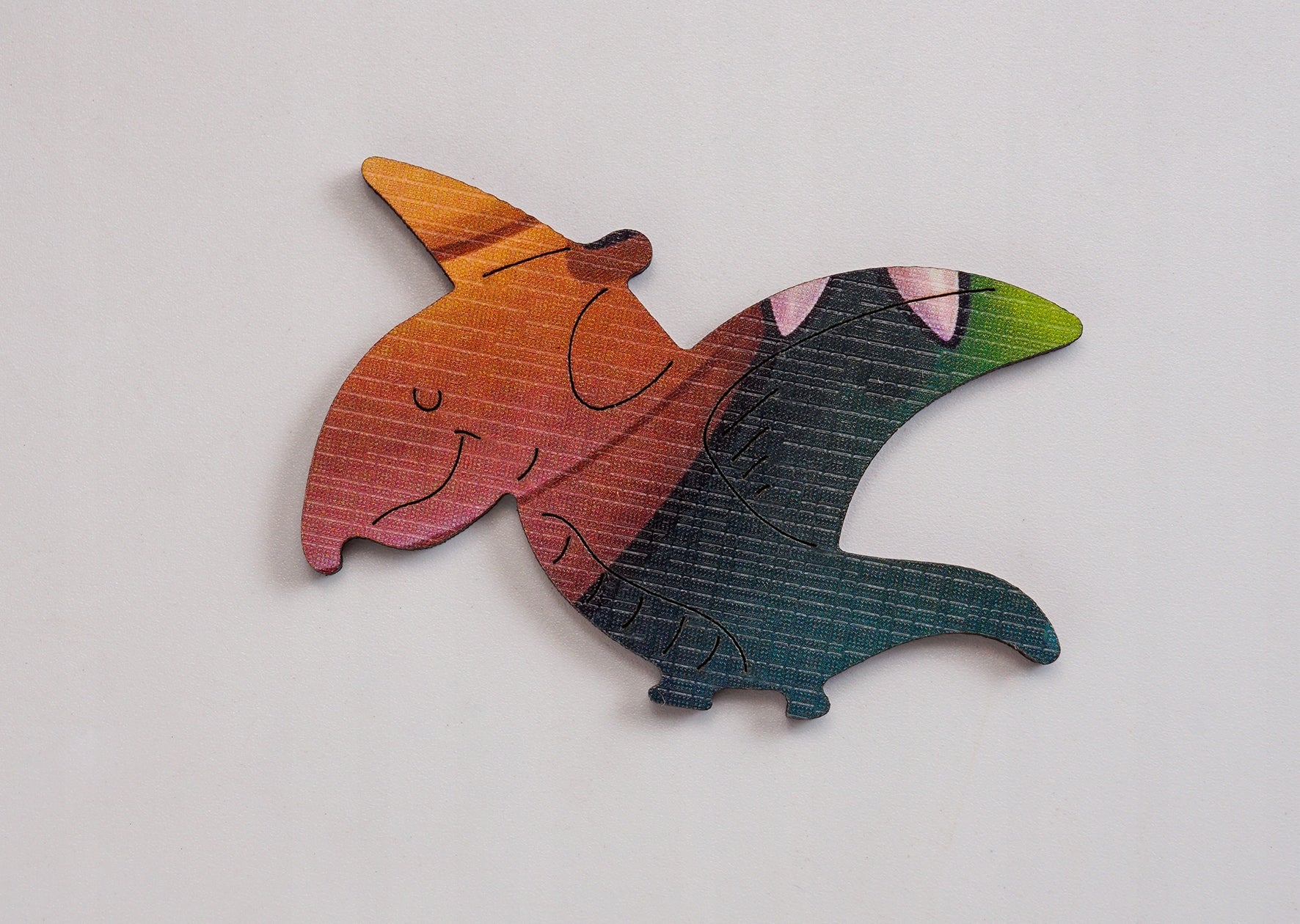 Puzzle Drewniane Premium dla Dzieci Wesoły Dinozaur 52 EL Układanka PUZZLED