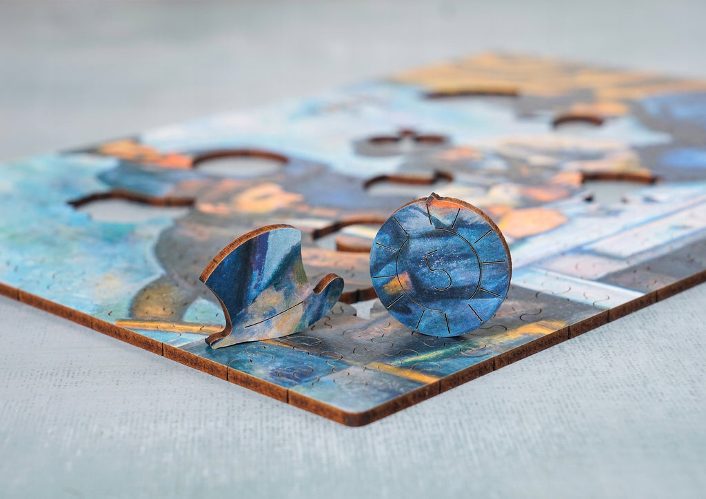 Drewniane puzzle A4 Cezanne Gracze w karty 140 el.