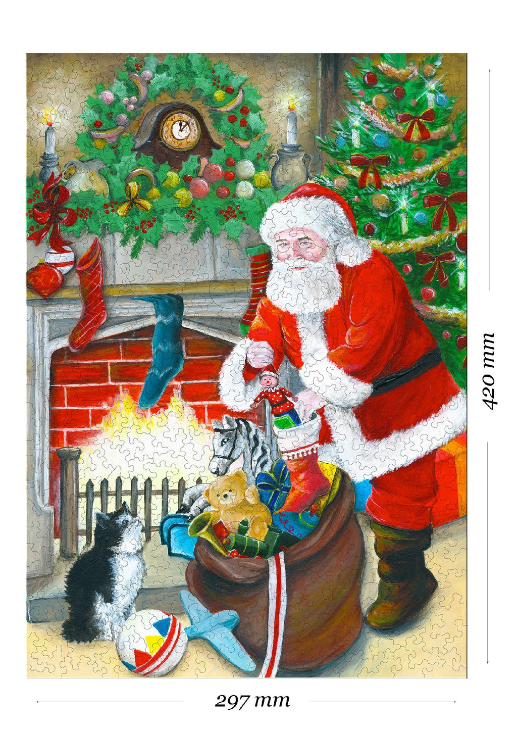 Puzzle Drewniane A3 410 Elementów Magia Świąt Układanka Świąteczna