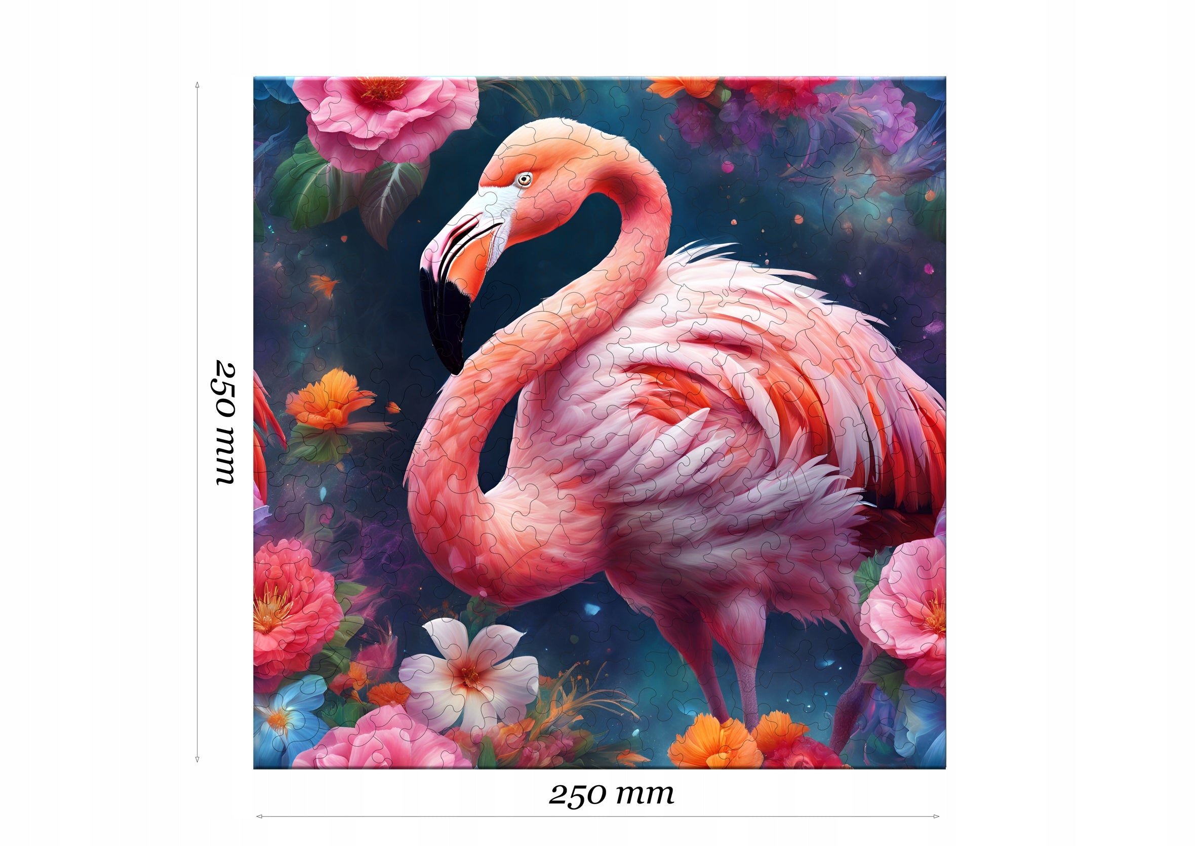 Puzzle drewniane PUZZLED Elegancki Flaming 155 elementów dla dorosłych
