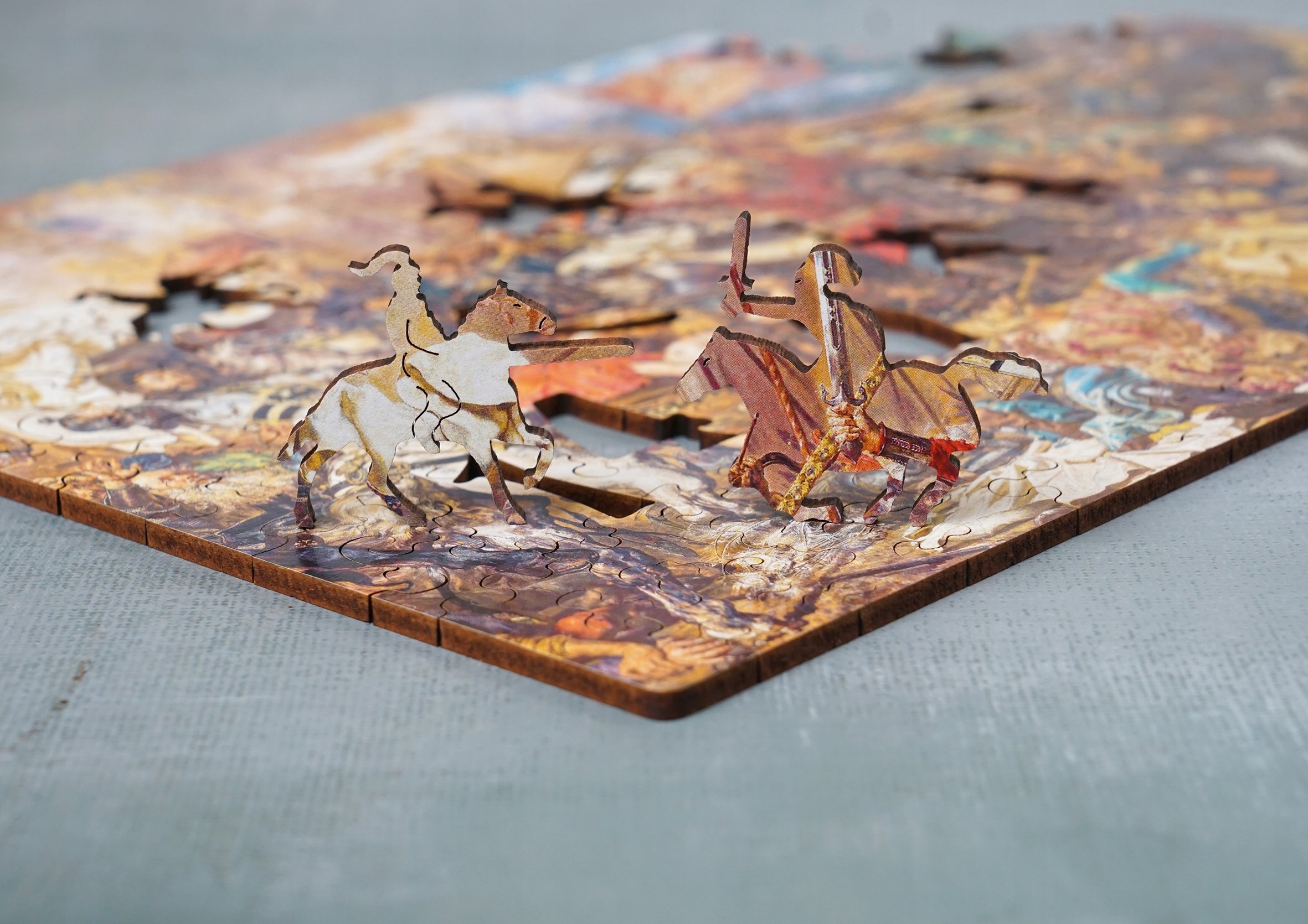 Puzzle Drewniane Bitwa Pod Grunwaldem Układanka Drewniana Prezent A4