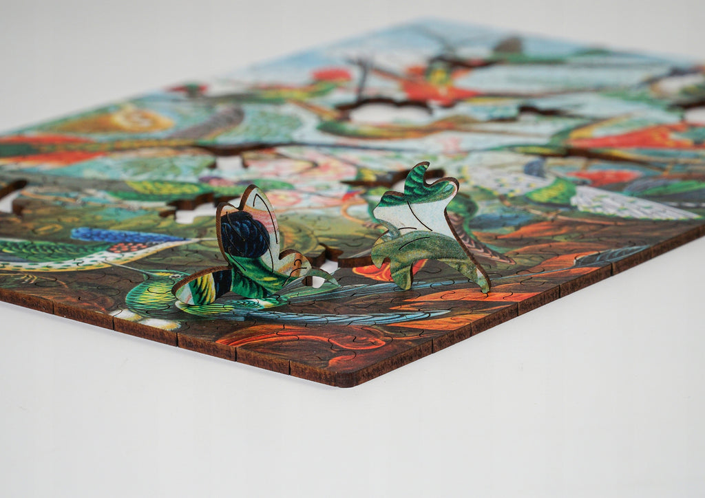 Drewniane puzzle A4 Ernst Haeckel "Kolibry" 175 el