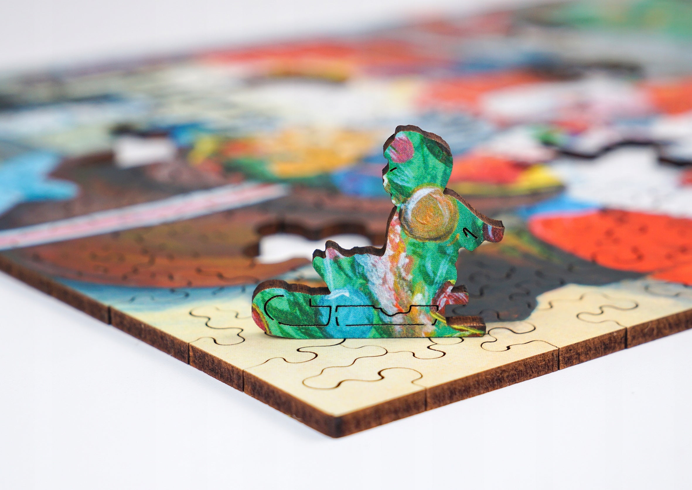 Puzzle Drewniane Święty Mikołaj Układanka Świąteczna A4 230 Elementów