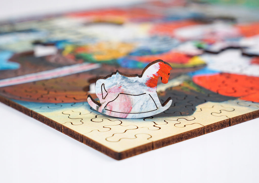 Puzzle Drewniane Święty Mikołaj Układanka Świąteczna A4 230 Elementów