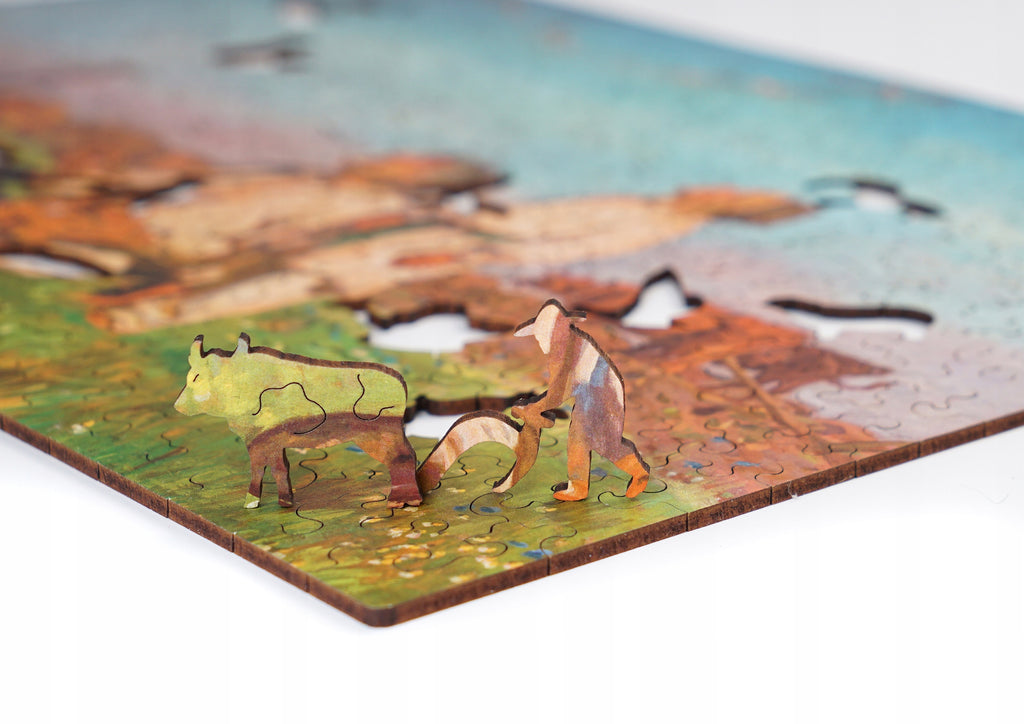 Puzzle Drewniane Bociany Józef Chełmoński Układanka 305 Elementów A3