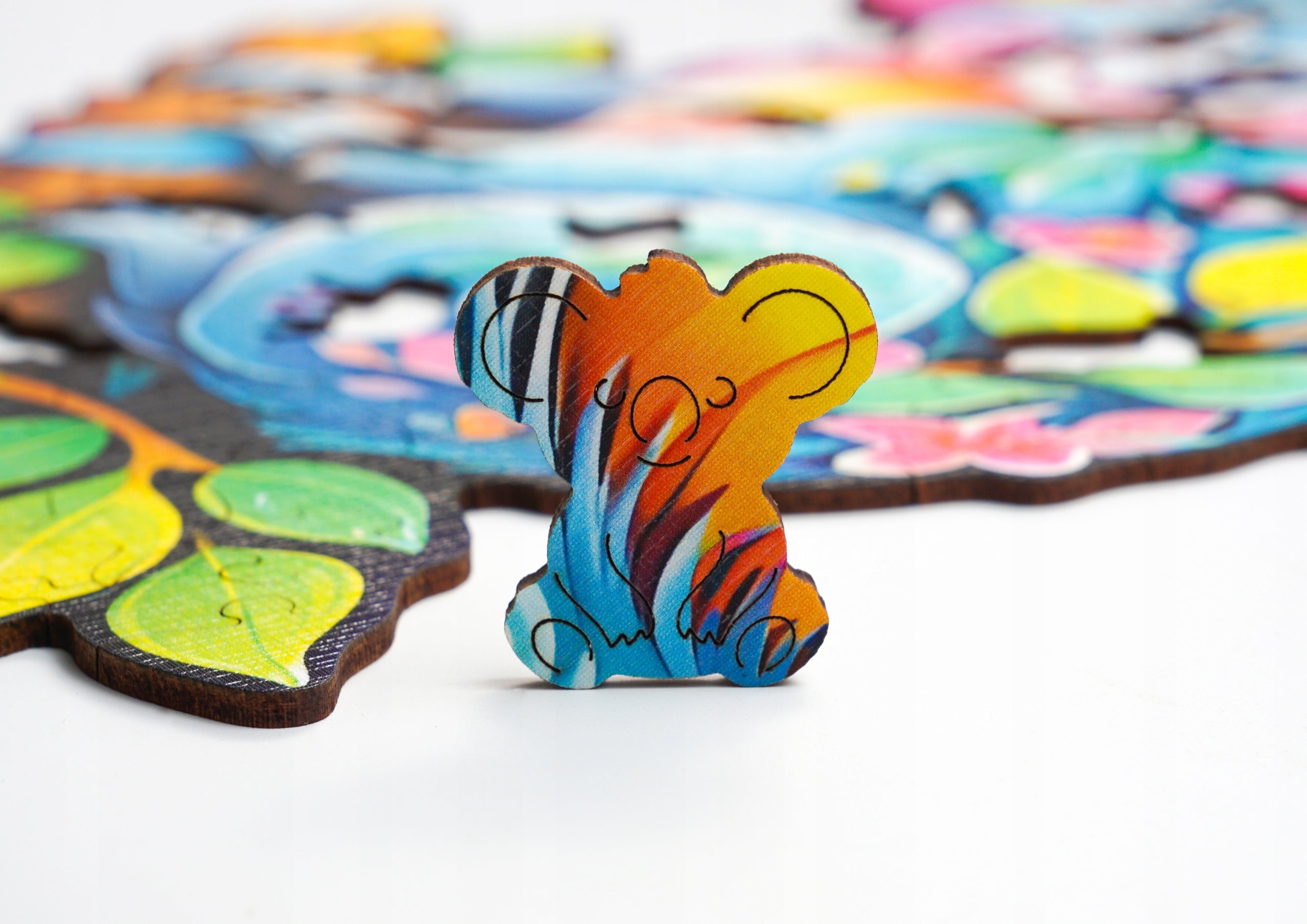 Puzzle drewniane PUZZLED Koala 245 elementów – układanka po obrysie dla dorosłych