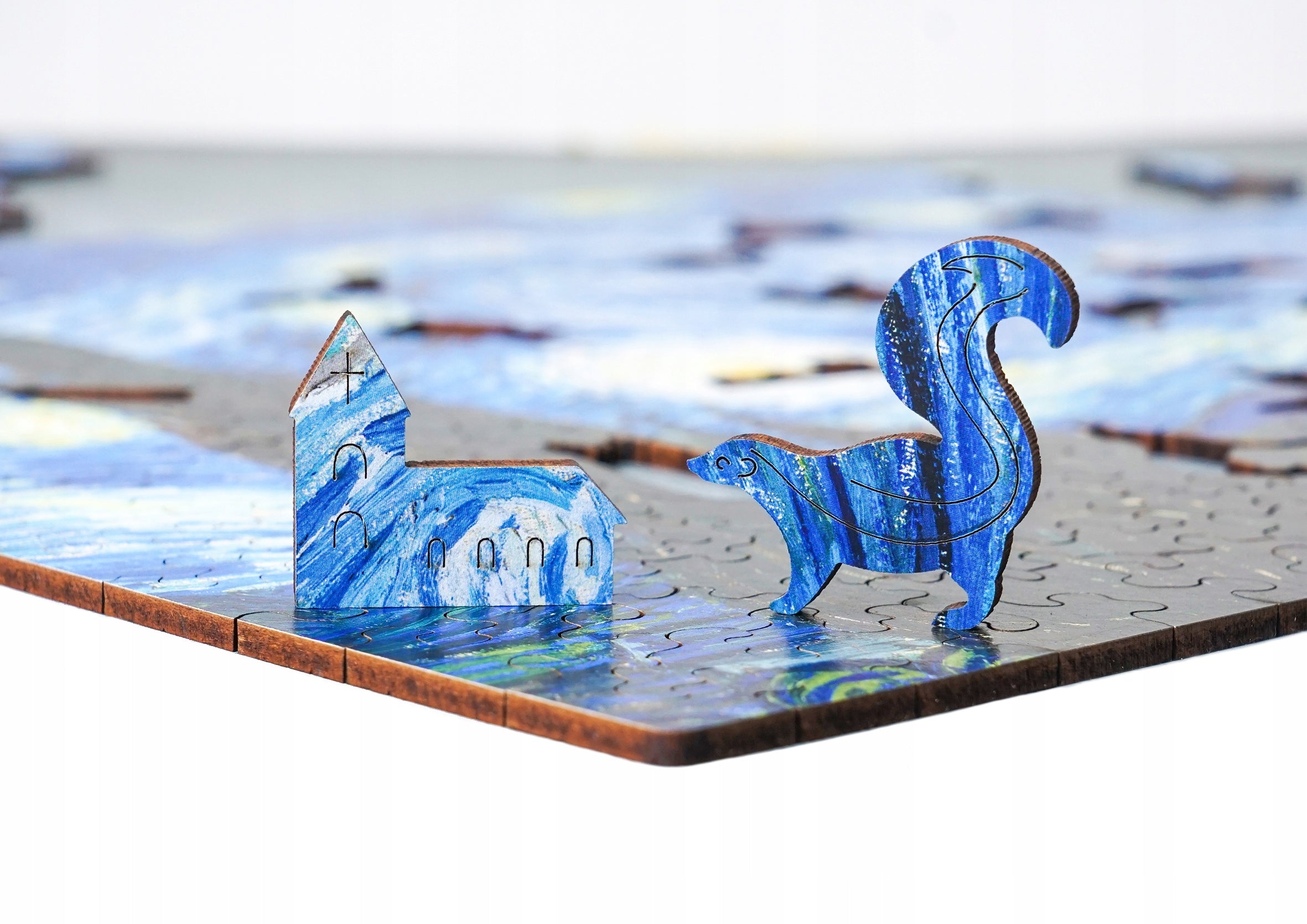 Drewniane puzzle A3 van Gogh Gwiaździsta noc 300el