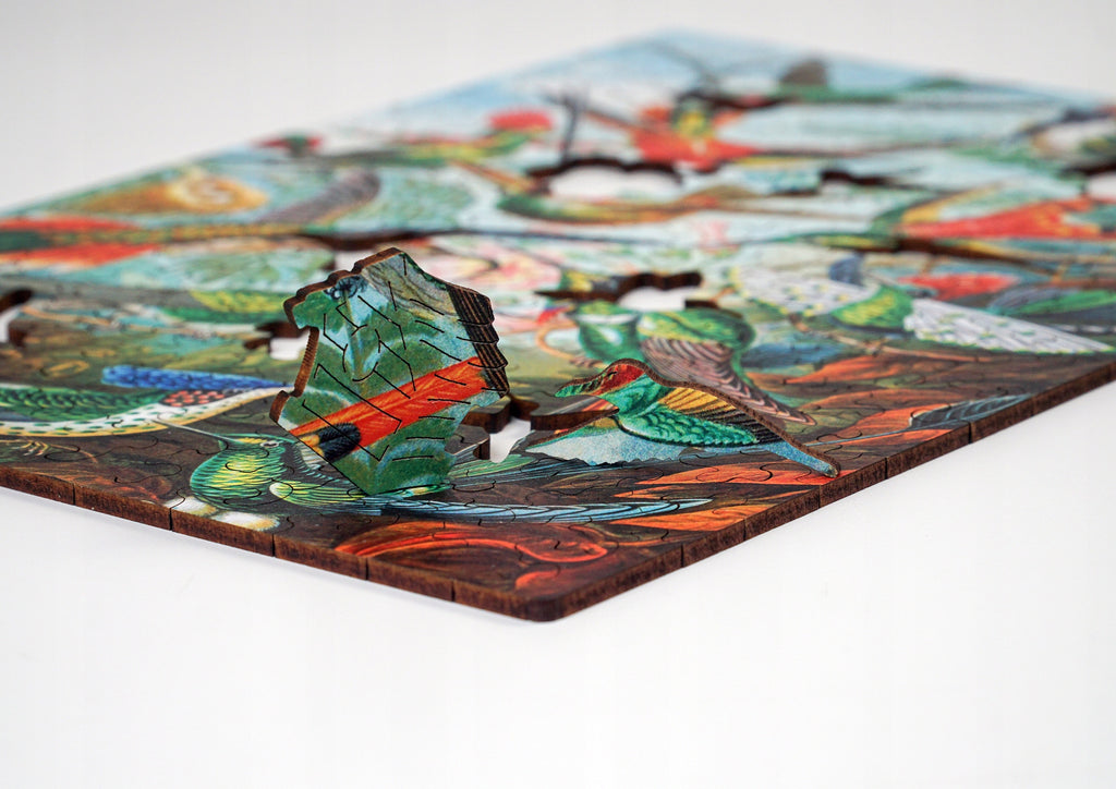Drewniane puzzle A4 Ernst Haeckel "Kolibry" 175 el