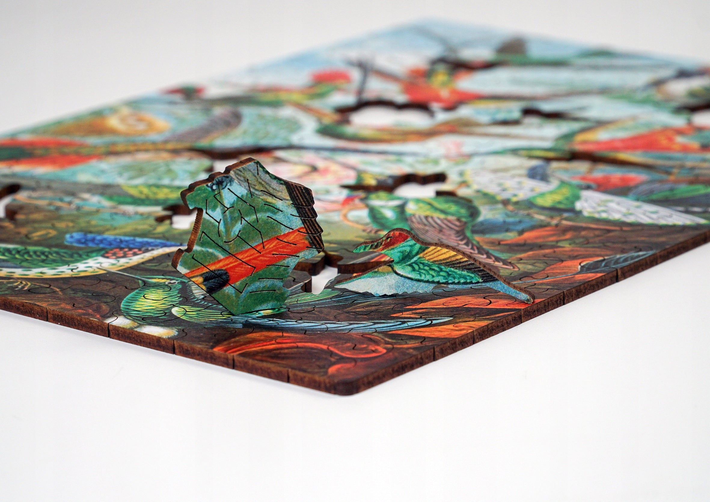 Drewniane puzzle A4 Ernst Haeckel "Kolibry" 175 el