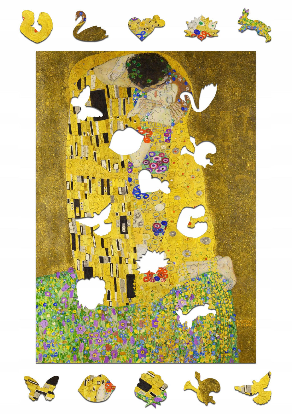 Drewniane puzzle A4 Klimt "Pocałunek" 165 el.