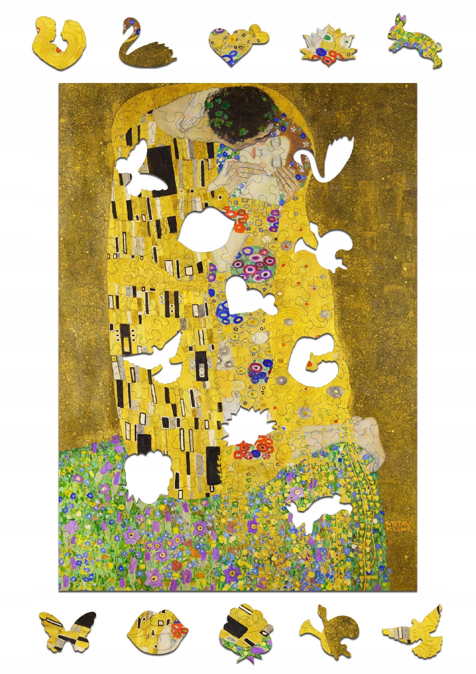 Drewniane puzzle A4 Klimt "Pocałunek" 165 el.