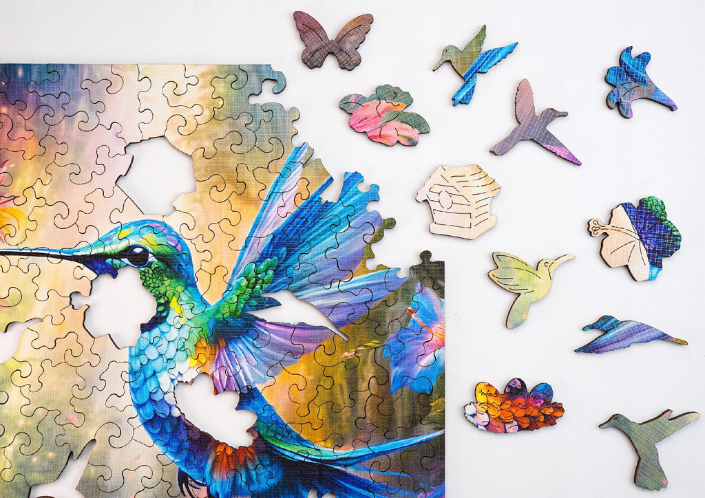 Puzzle drewniane PUZZLED Zwiewny Koliber 145 elementów dla dorosłych