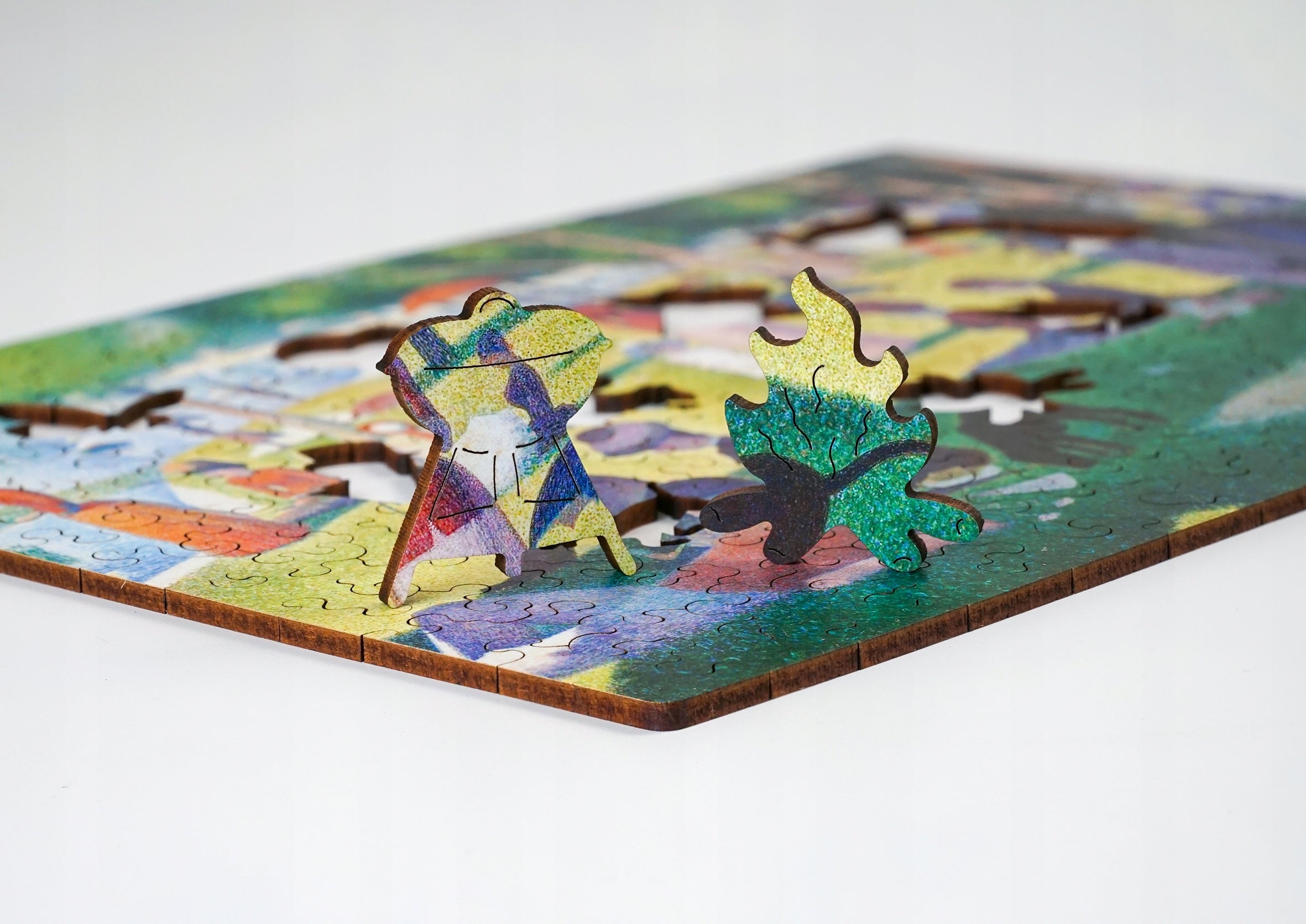 Drewniane puzzle A4 Seurat Niedzielne popołudnie