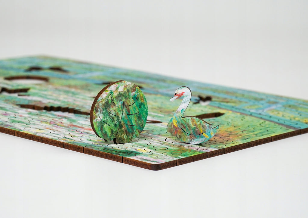 Drewniane puzzle A4 Claude Monet "Japoński mostek"