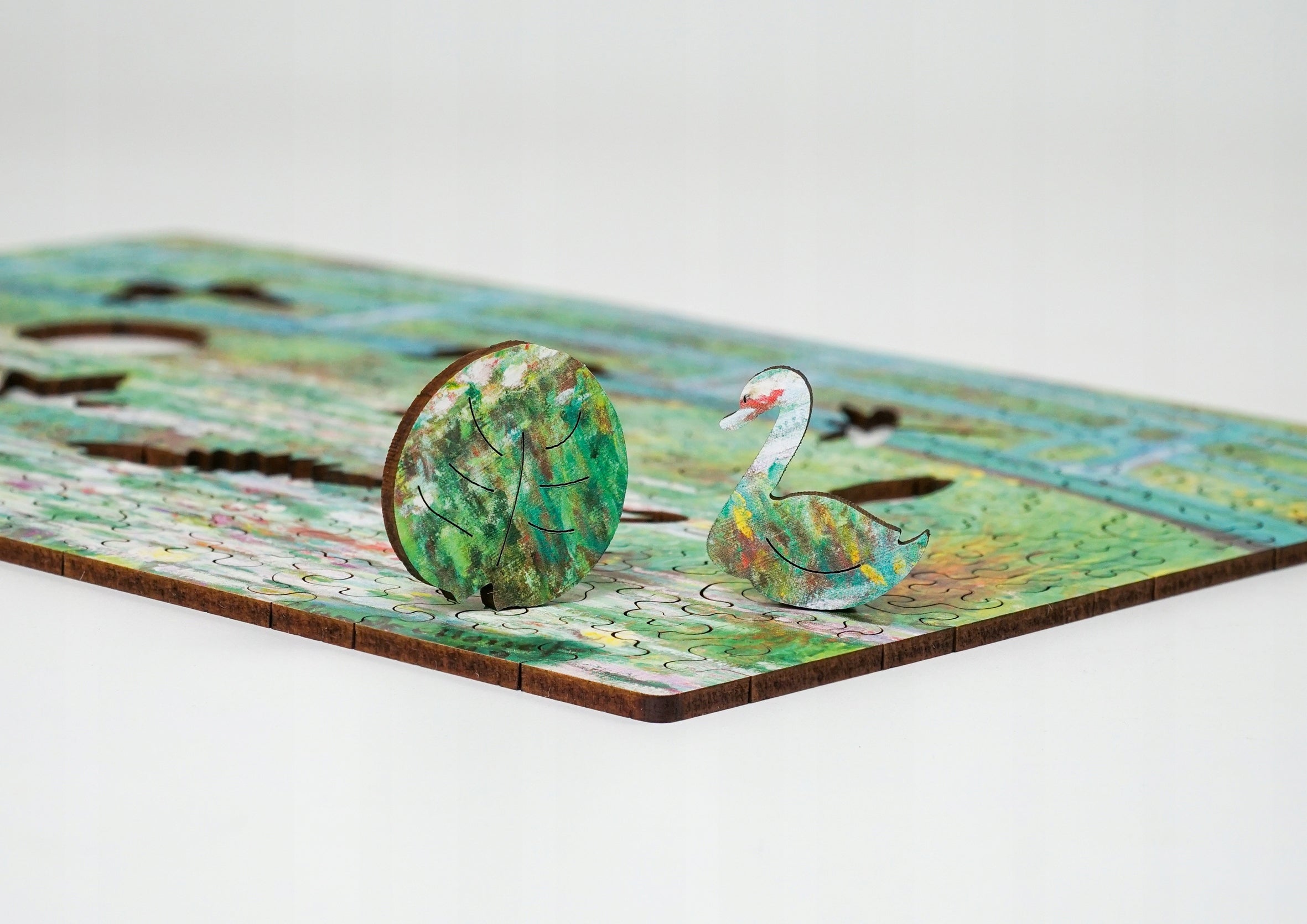 Drewniane puzzle A4 Claude Monet "Japoński mostek"
