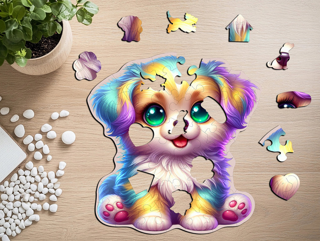 Puzzled Puzzle Drewniane Premium dla dzieci Piesek 51 EL. Układanka PUZZLED