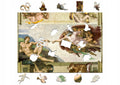 Drewniane puzzle A4 Michał Anioł Stworzenie Adama