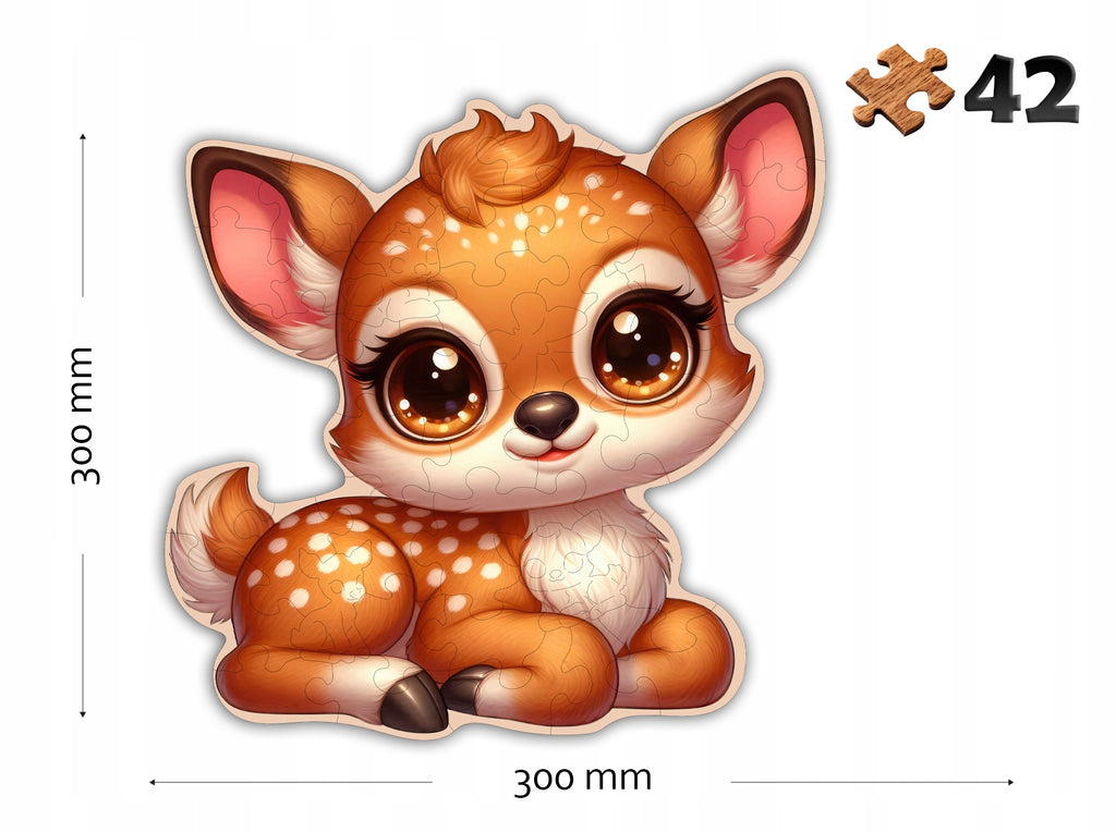Puzzle Drewniane Premium dla dzieci Sarenka 42 EL. Układanka PUZZLED