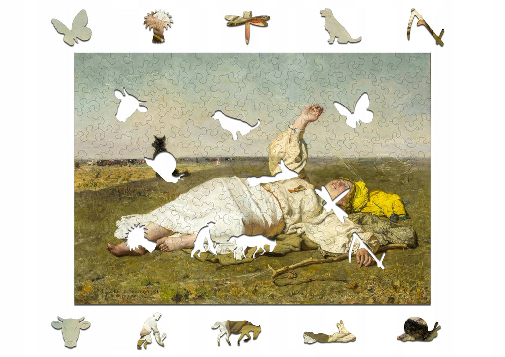 Drewniane puzzle A4 Chełmoński Babie lato 165 el.