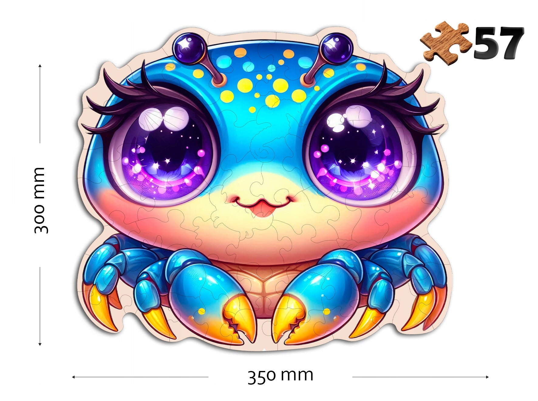 Puzzle Drewniane Premium dla dzieci Krabik 57 EL. Układanka PUZZLED