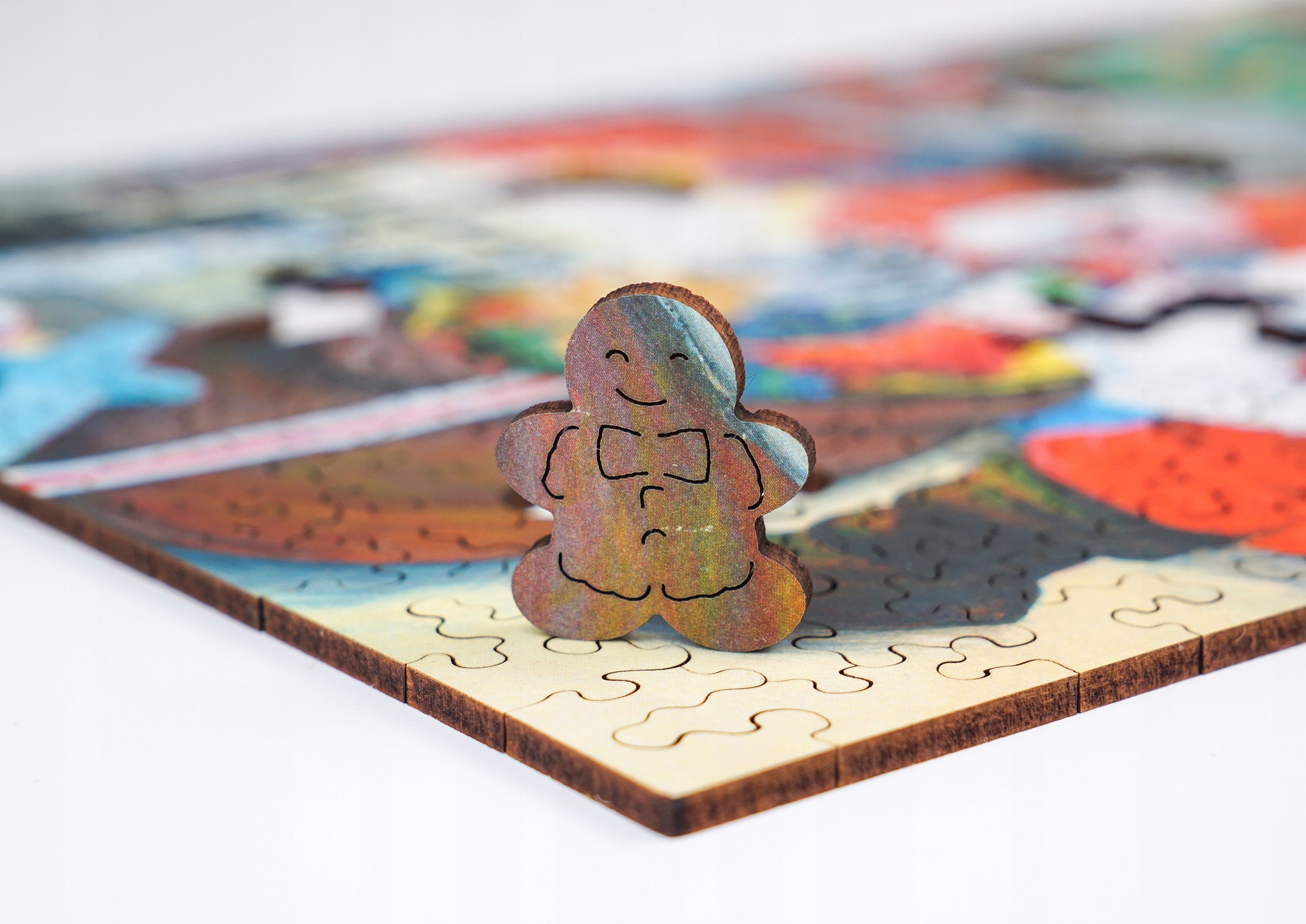 Puzzle Drewniane Święty Mikołaj Układanka Świąteczna A4 230 Elementów