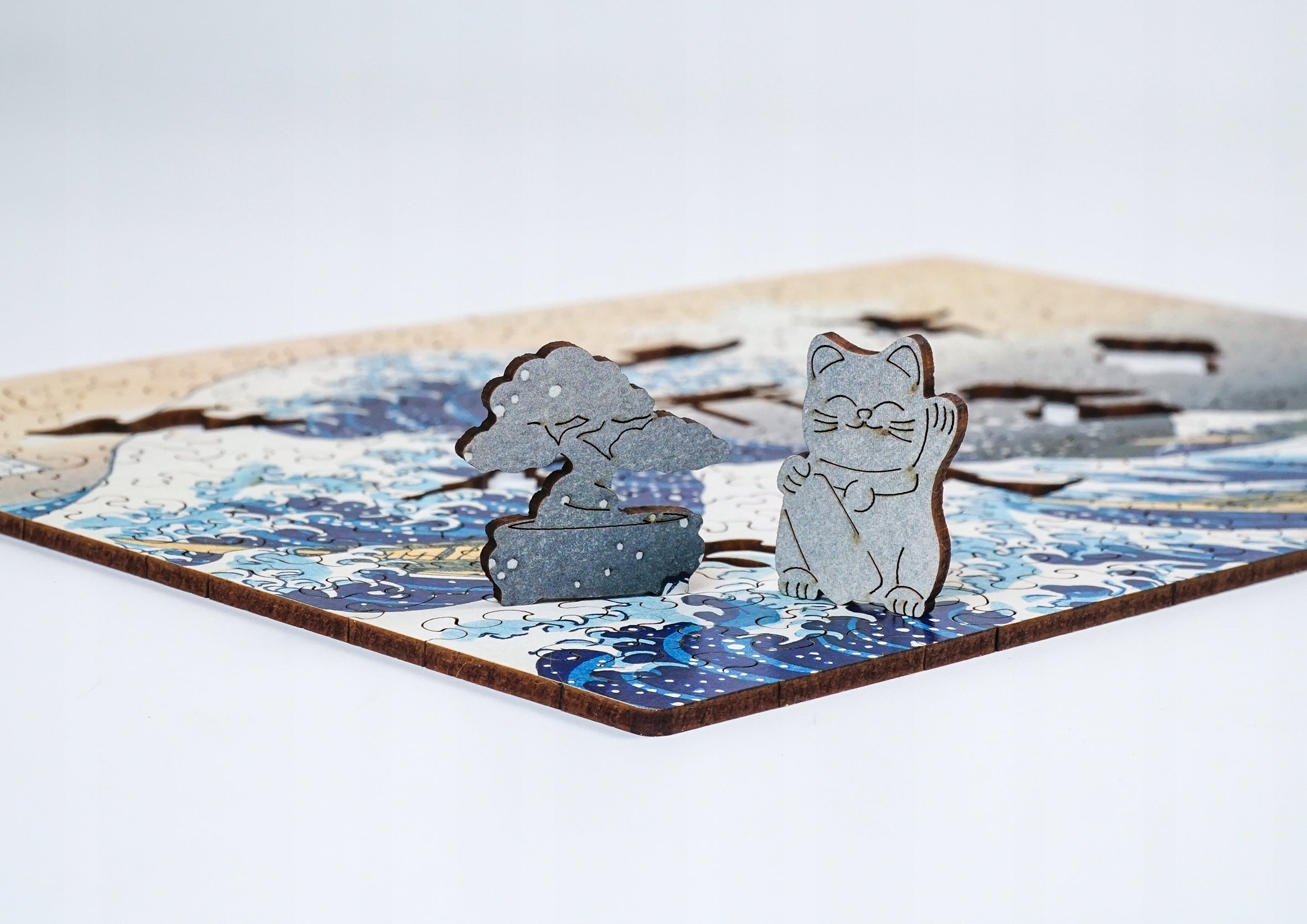 Drewniane puzzle A4 Hokusai Katsushika Wielka fala