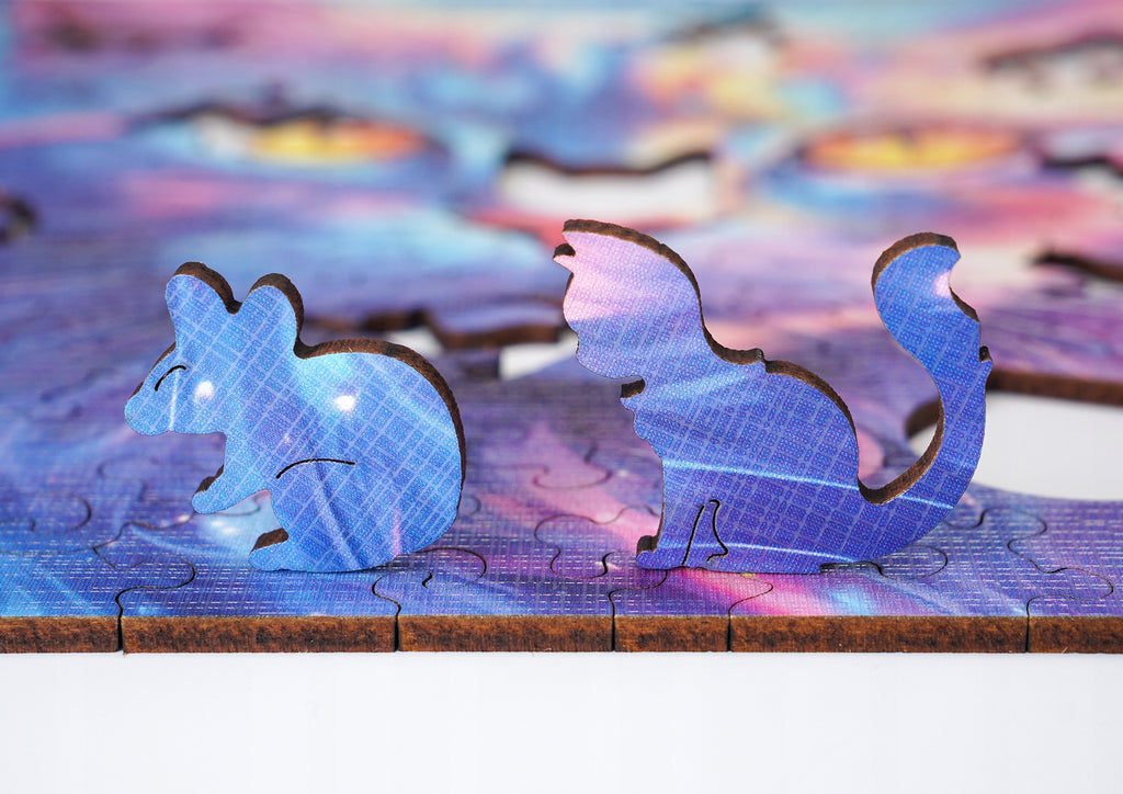 Puzzle drewniane PUZZLED Gwiezdny Kot 135 elementów dla dorosłych