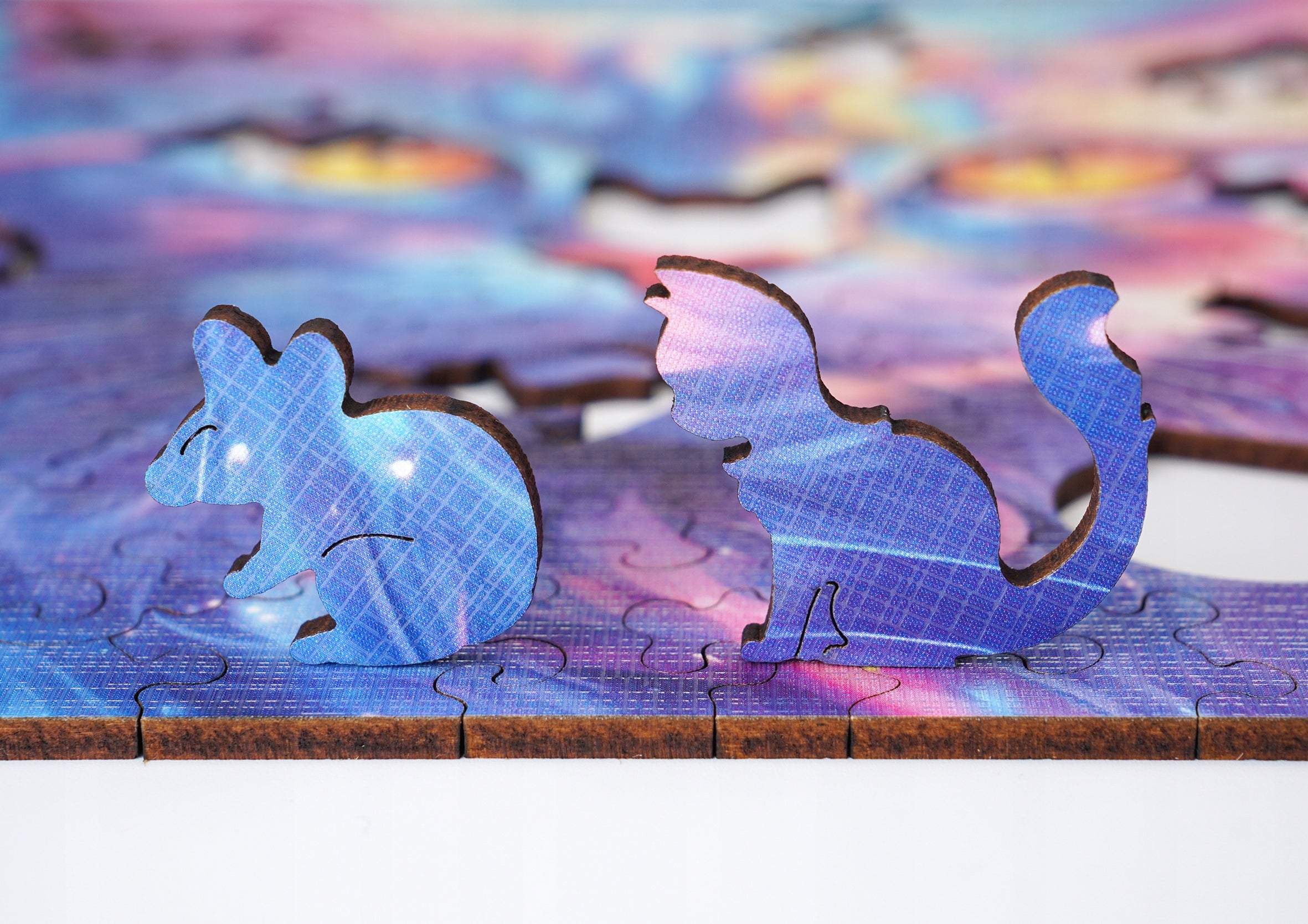Puzzle drewniane PUZZLED Gwiezdny Kot 135 elementów dla dorosłych