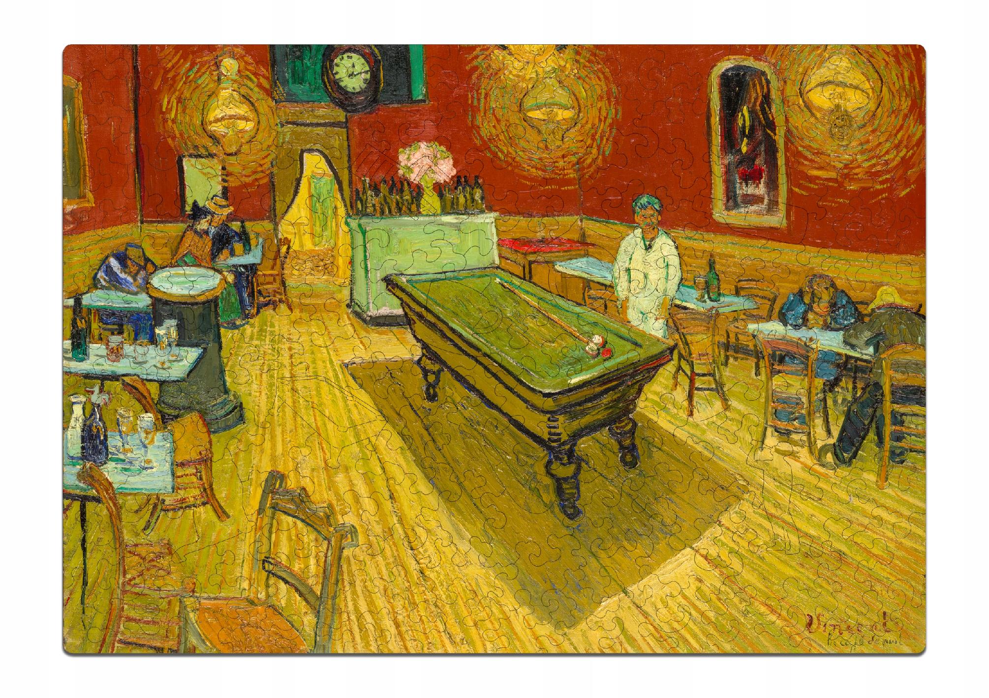 Drewniane puzzle A4 van Gogh "Nocna kawiarnia"