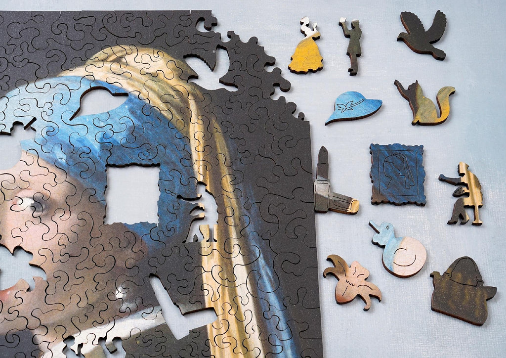 Drewniane puzzle A4 Vermeer Dziewczyna z perłą