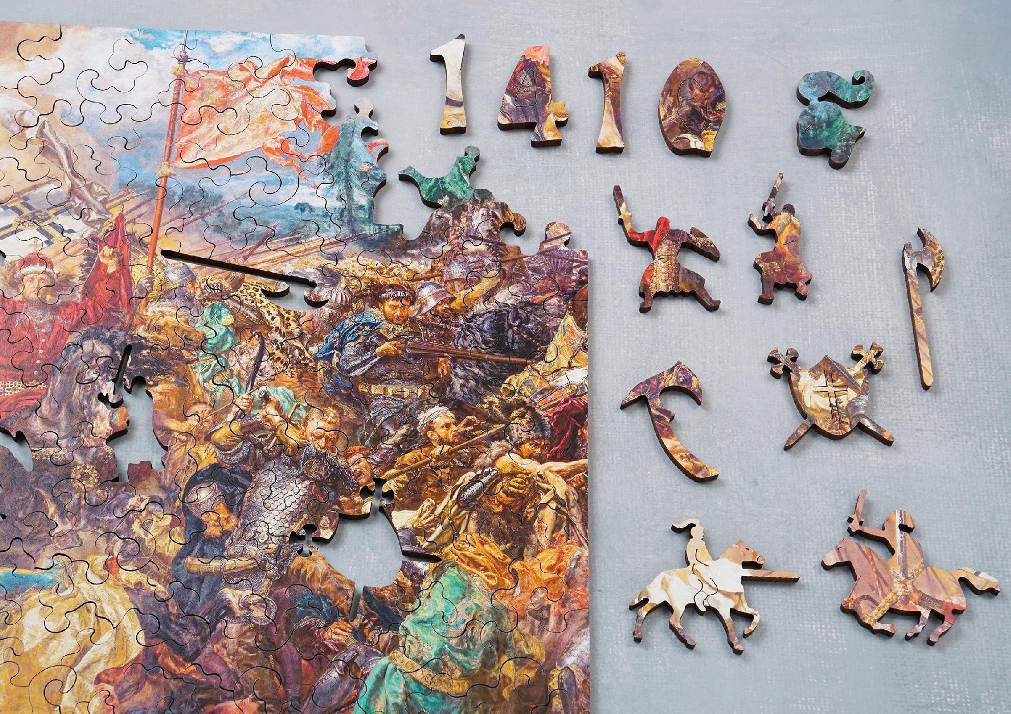Puzzle Drewniane Bitwa Pod Grunwaldem Układanka Drewniana Prezent A4